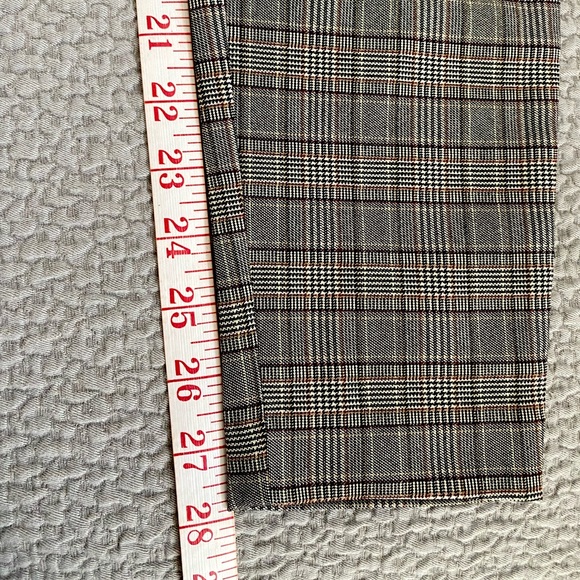 Ricki’s Plaid Pants Women’s Small Brown Slim Fit Work Pants High Rise Office Car - Picture 11 of 15